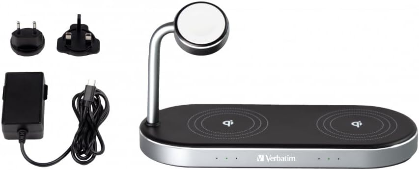 VERBATIM 3-in-1 Qi MFi Dual Wireless Charger WCS-03 | 49557