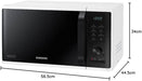Samsung Solo Microwave Oven Capacity 23L - White | MS23K3515AW/EU