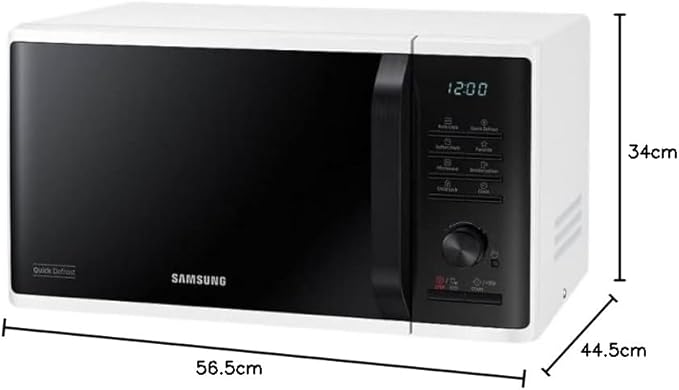 Samsung Solo Microwave Oven Capacity 23L - White | MS23K3515AW/EU