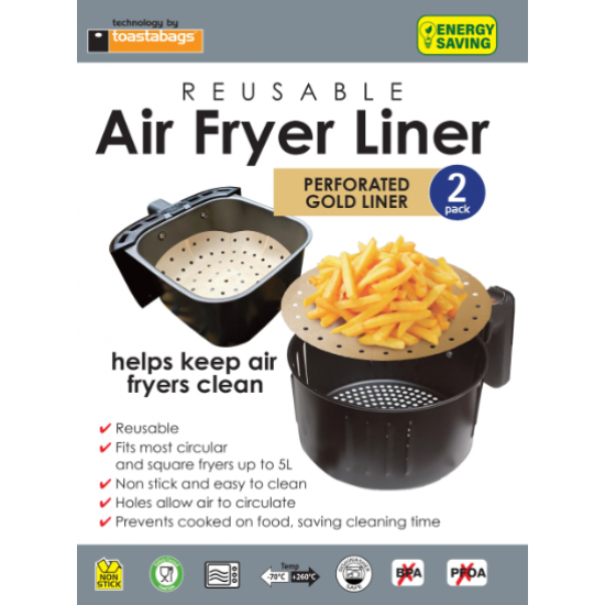 TOASTABAGS Reusable Air Fryer Liner (Pack of 2) | 670512