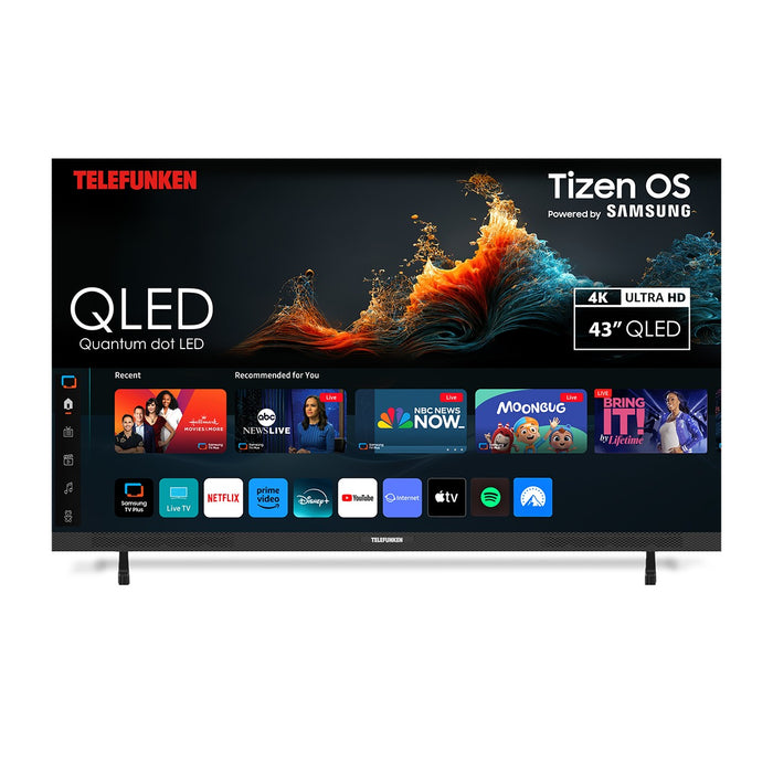 Telefunken 43″ Smart TV QLED 4K Tizen-OS Frameless Soundbar | N27-QLED-T43