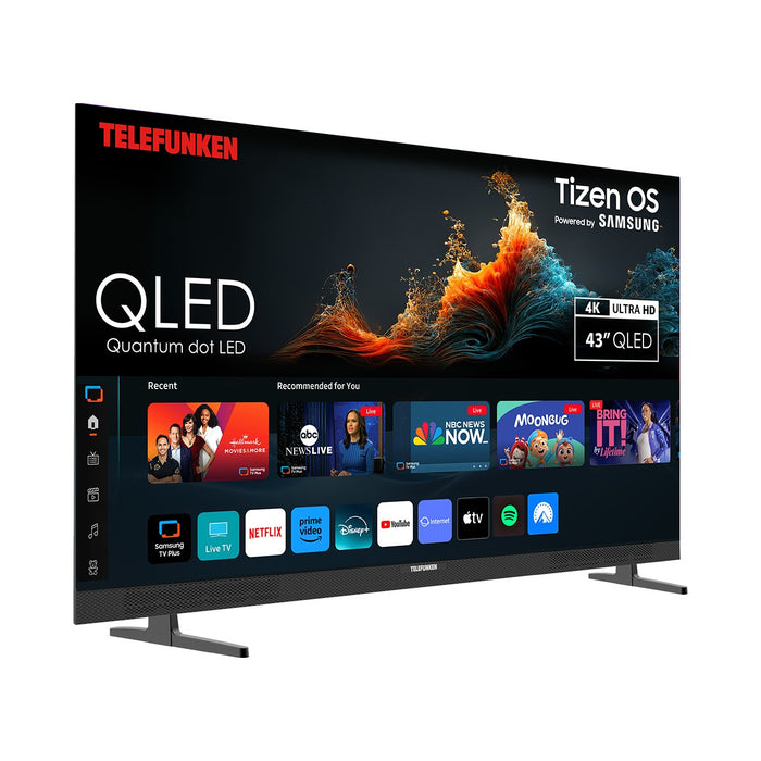 Telefunken 43″ Smart TV QLED 4K Tizen-OS Frameless Soundbar | N27-QLED-T43