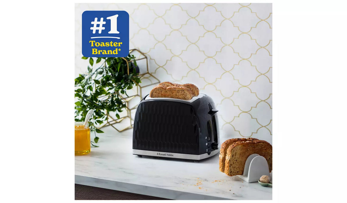 Russell Hobbs Honeycomb 2 Slice Toaster - Black | 26061/RH
