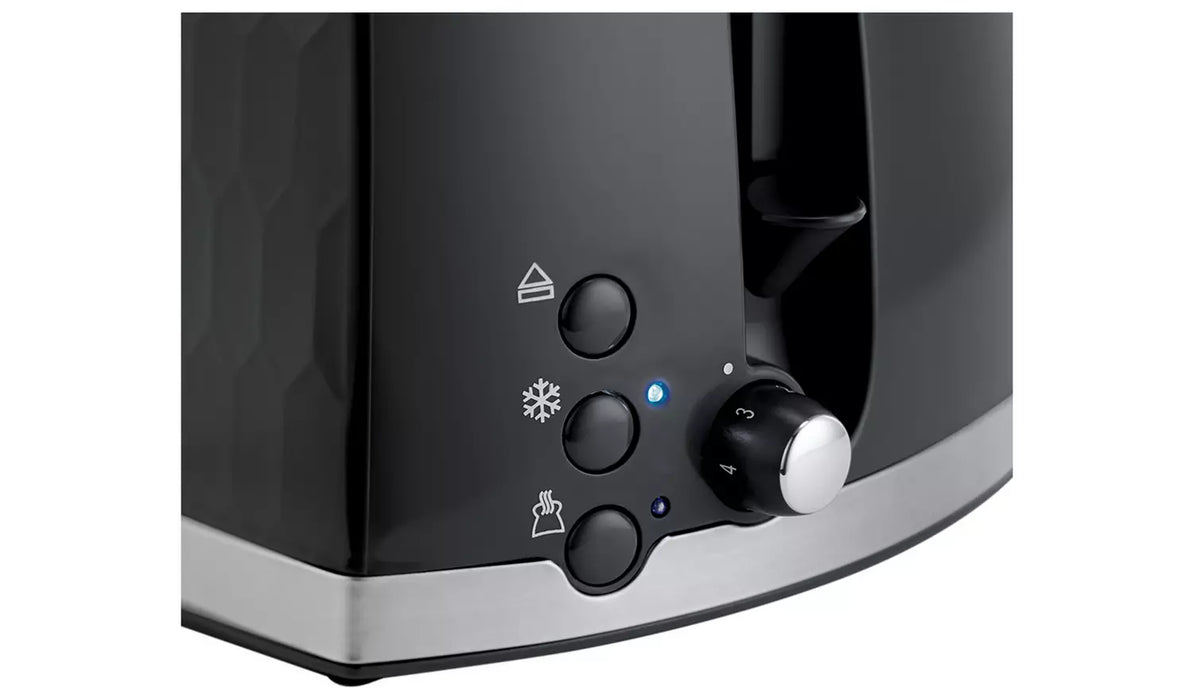 Russell Hobbs Honeycomb 2 Slice Toaster - Black | 26061/RH