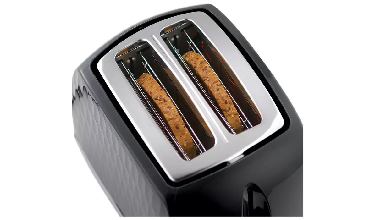 Russell Hobbs Honeycomb 2 Slice Toaster - Black | 26061/RH