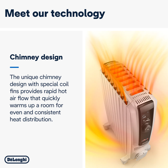 DeLonghi Dragon 4 2KW Oil Filled Radiator 2KW with Electronic Timer | TRDX40820E