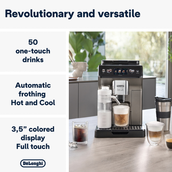DELONGHI Eletta Explore Fully Automatic Coffee Machine | ECAM450.86.T
