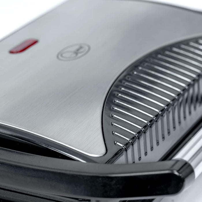 QUEST Griddles & Grill Pans Quest Compact Panini Grill - Black/Silver | 34340 IRWINS MEGASTORE