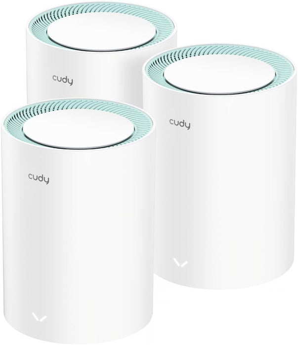 Cudy M1500 AX1500 Whole Home Mesh Wi-Fi 6 System with Gigabit Ports (3-Pack) | M1500
