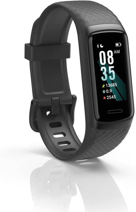 Hama Fit Track 3910 Fitness Tracker with 1.05" Touchscreen, Heart Rate and Blood Oxygen Monitoring, IP68 - Black | 3910