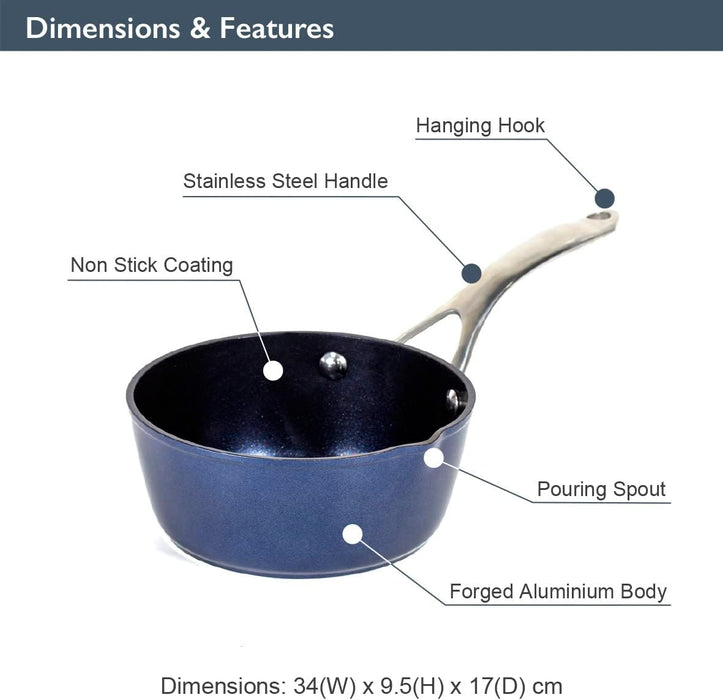 Blackmoor Blue Pro 5 16cm Milk Pan | 67449