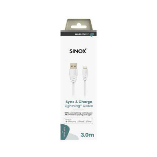 SX Pro Lightning Cable Mfi 3m - White | 051132