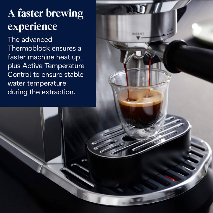 DELONGHI Dedica Maestro Plus Coffee Machine - Silver | EC950.M