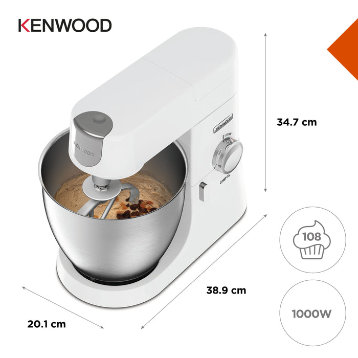 KENWOOD Chef XL 1200W 6.7L Bowl - White || KVL4100W