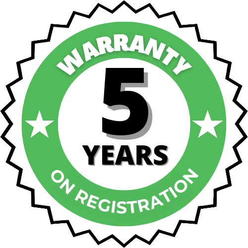 5 years warranty