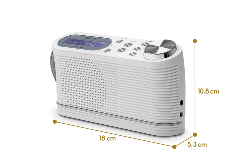 Roberts DAB+/FM Portable Radio - White | X-PLAY10WH