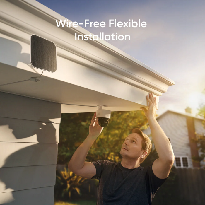 EUFY SoloCam S340 Wireless Outdoor Security Camera with Dual Lens and Solar Panel | T81703W1