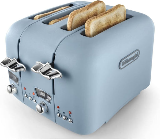 DELONGHI Argento Flora 4 Slice Toaster - Blue | CT04AZ