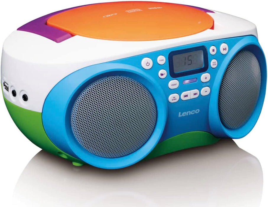 Lenco Portable FM Radio and CD/USB-player - Multi colour | SCD4-41UK