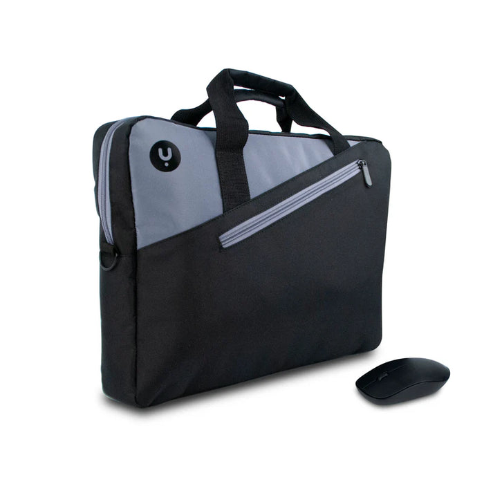 NGS Master Kit 15.6" Laptop Bag With Wireless Optical Mouse - Black & Grey | 617962