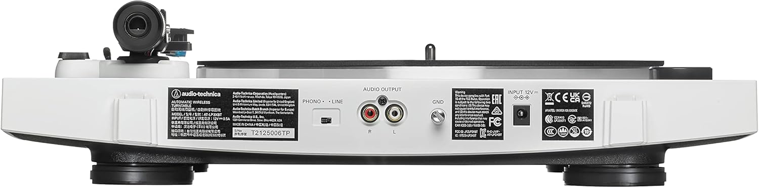 AUDIO TECH Turntables & Record Players AUDIO TECHNICA Automatic Belt-Drive Turntable | ATLP3XBTWH IRWINS MEGASTORE