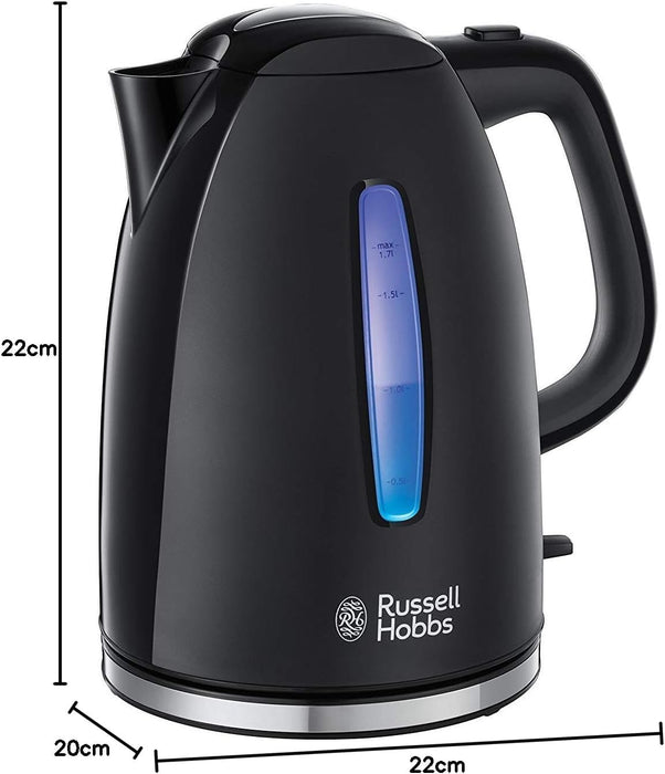 Russell Hobbs Textures Plus+ 1.7L Kettle - Black | 22591