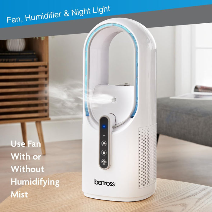 BENROSS Fan Benross USB Bladeless Fan With Mister | 38639 IRWINS MEGASTORE