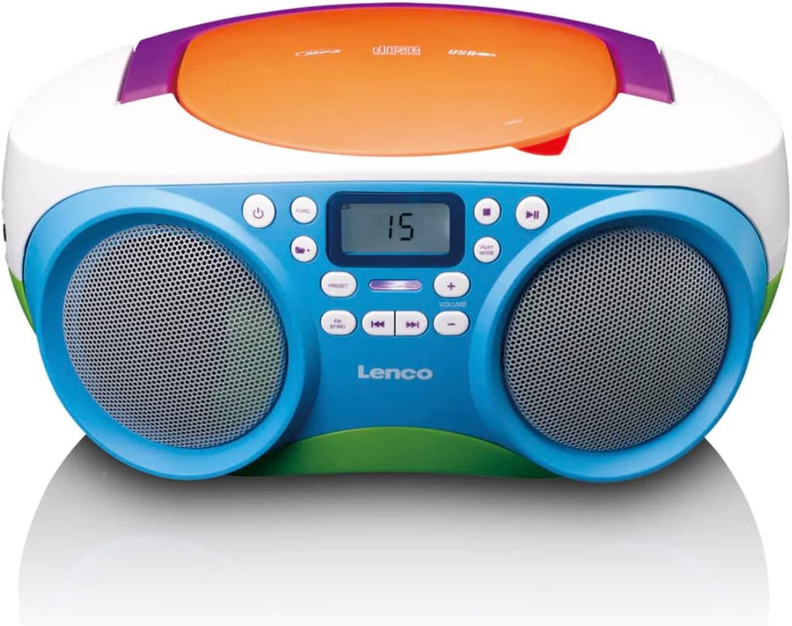 Lenco Portable FM Radio and CD/USB-player - Multi colour | SCD4-41UK