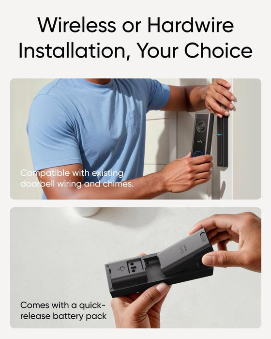 EUFY Video Doorbell C31 Smart Doorbell 2K - Black || T8223312