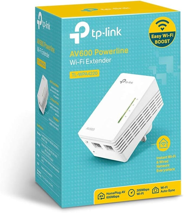 TP-Link AV600 Powerline & Wi-Fi Extender - White | TL-WPA4220V1.20