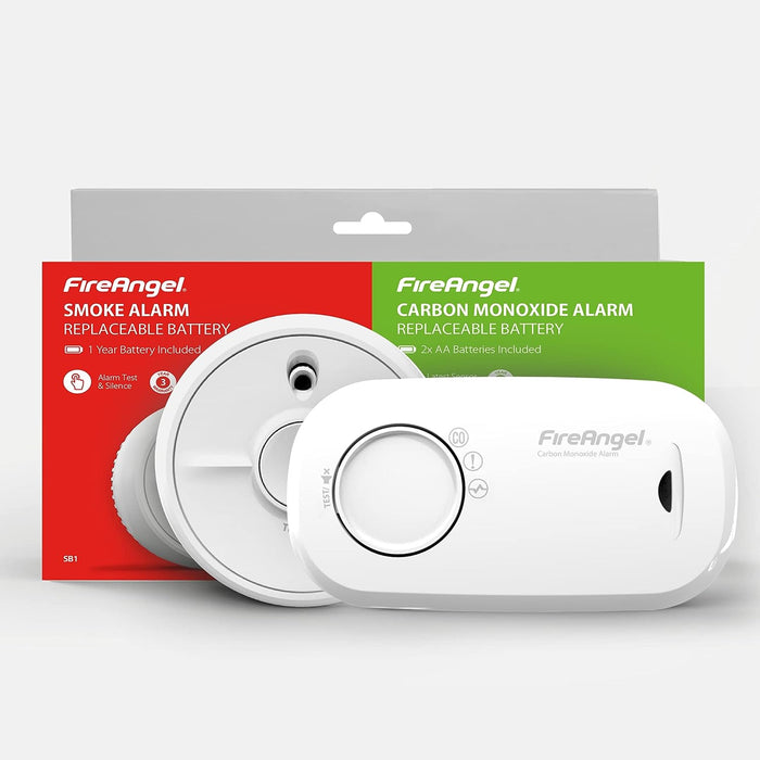 FireAngel Smoke Alarm & Carbon Monoxide (CO2) Monitor/Alarm Twin Pack | FSFA3313-2PK