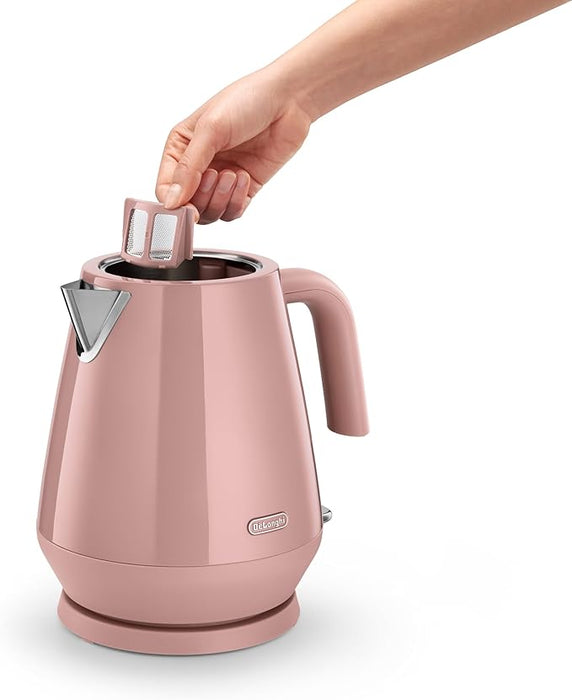 De'Longhi Eclettica Rapid Boil Kettle - Pink | KBY3001.PK