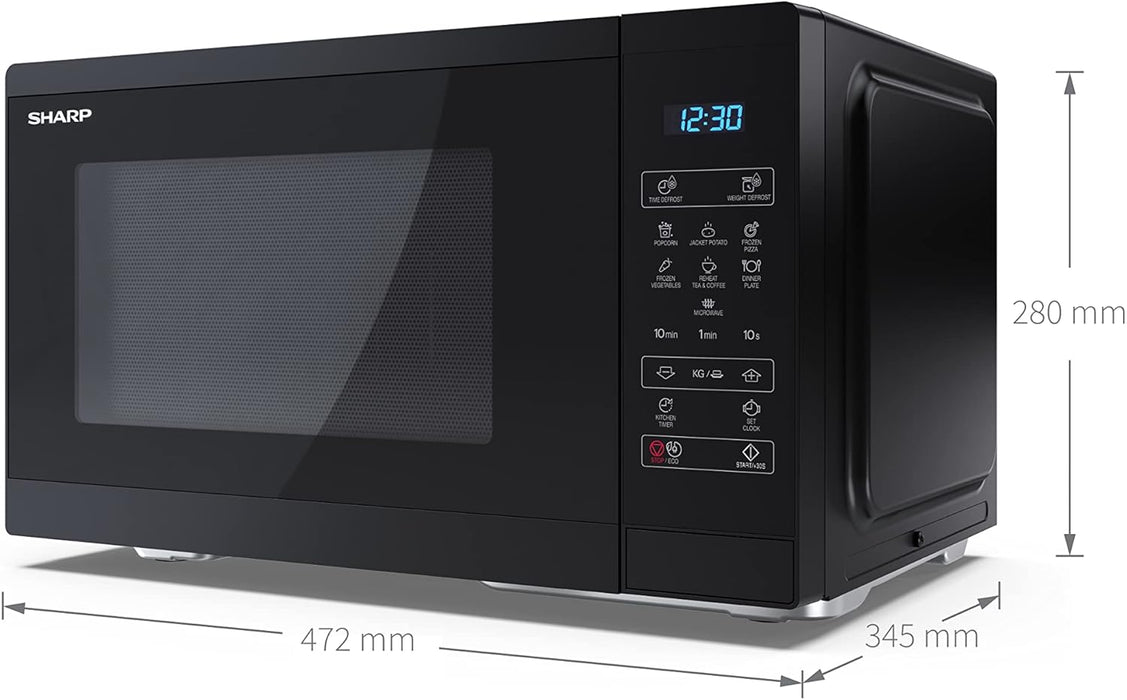 Sharp 25L Freestanding Microwave - Black | YC-MS252AU-B