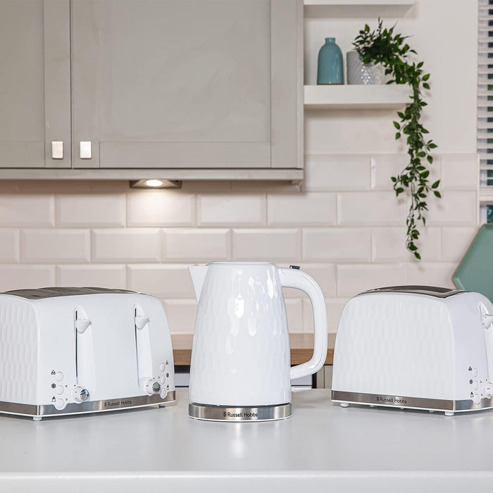 Russell Hobbs Honeycomb 4 Slice Toaster - White | 26070