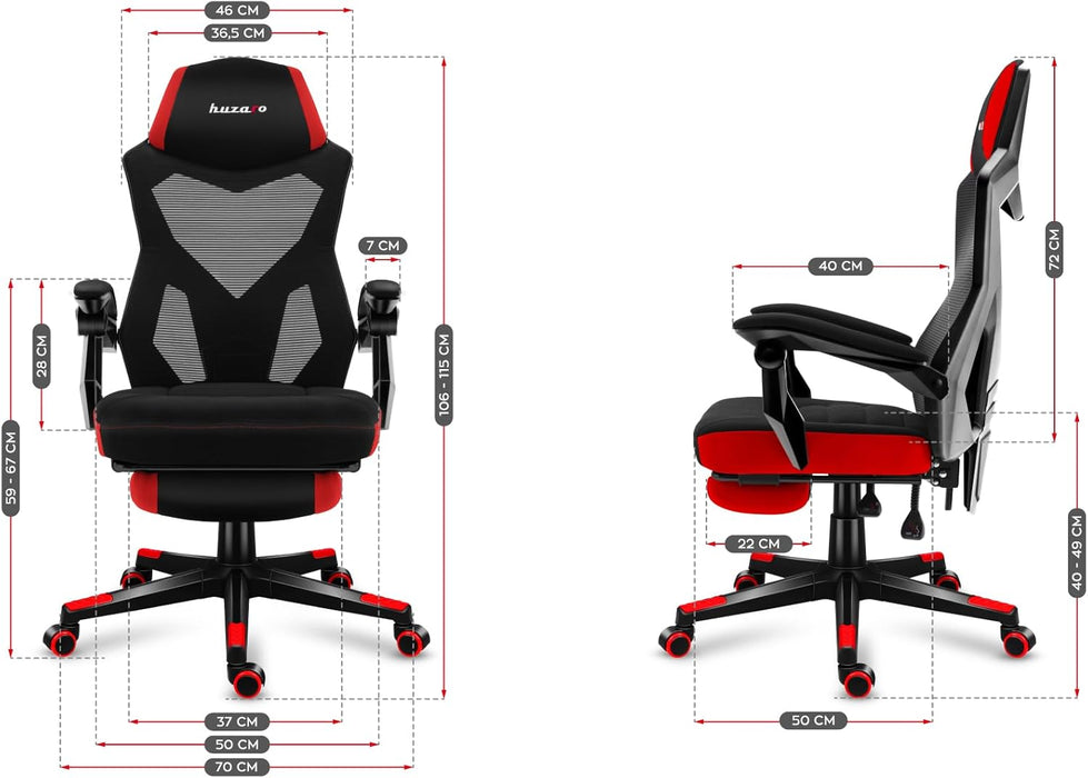 HUZARO COMBAT 3.0 RED Gaming Chair | HUZARO COMBAT 3