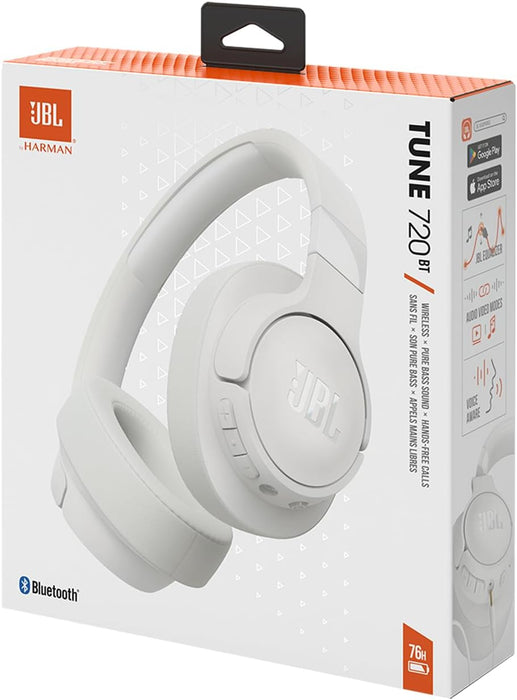 JBL Tune 720BT Over-ear headphone Wireless - White | JBLT720BTWHT