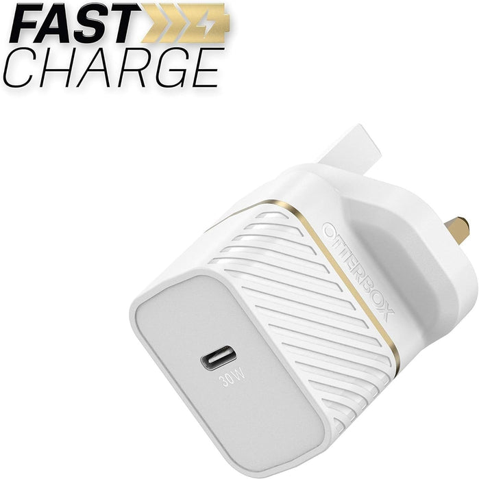 OtterBox USB-C UK Wall Charger 30W GaN - White | 78-80487