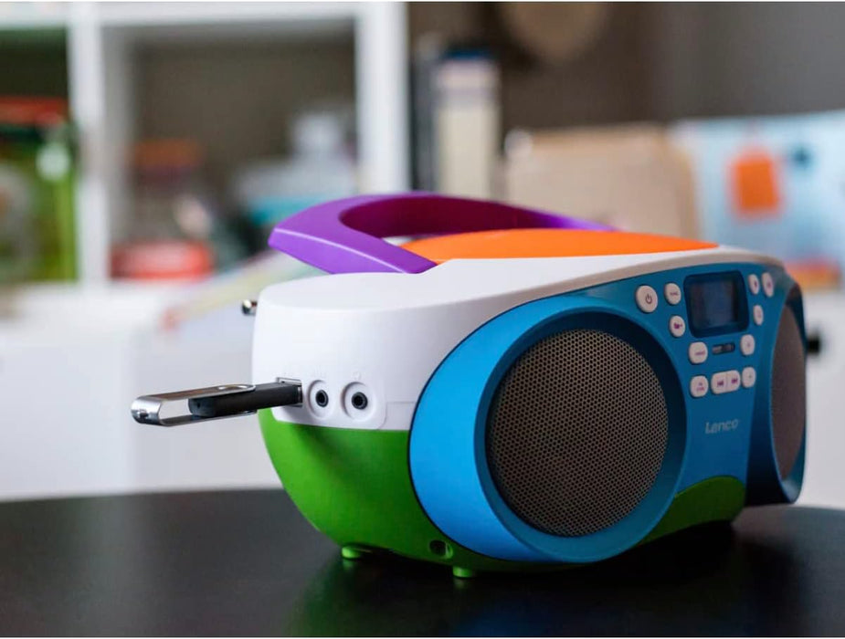 Lenco Portable FM Radio and CD/USB-player - Multi colour | SCD4-41UK
