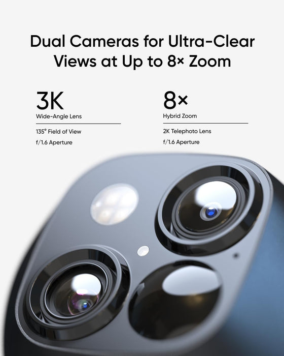 Eufy SoloCam S340 Wireless Outdoor Security Camera with Dual Lens and Solar Panel | TTT T81703W1