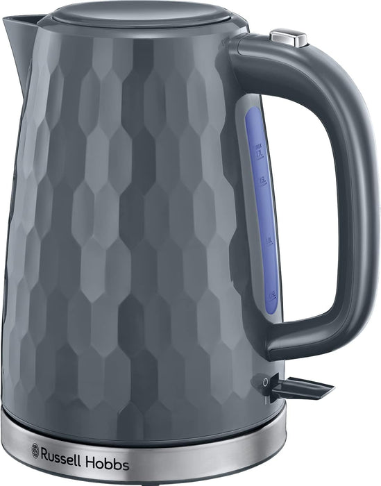 Russell Hobbs Honeycomb Electric 1.7L Cordless Kettle - Grey | 26053