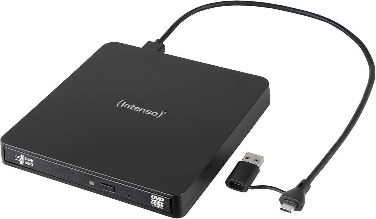Intenso EOD 400D Slim External USB 3.2 CD/DVD Writer - Black | 5401400