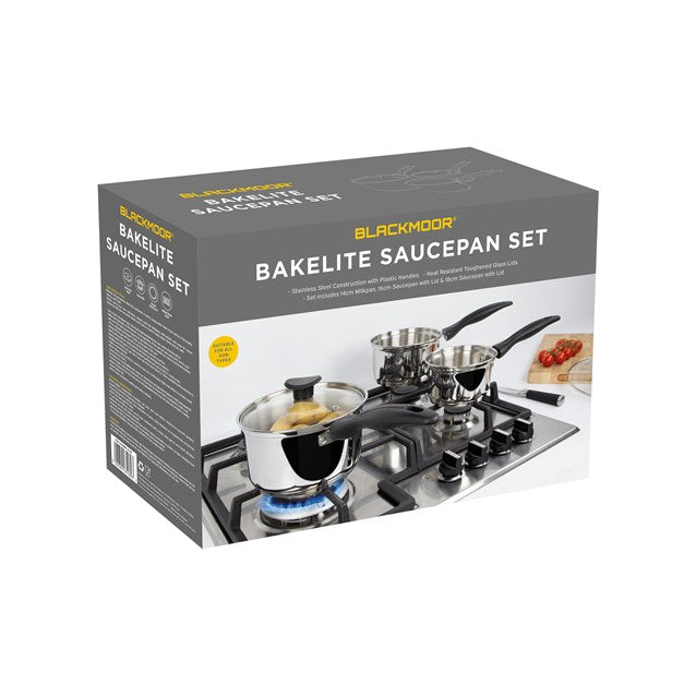 Blackmoor Stainless Steel 5pc Saucepan Set | 65189