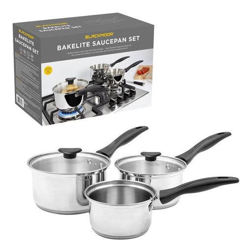 Blackmoor Stainless Steel 5pc Saucepan Set | 65189