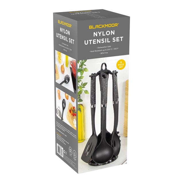 Blackmoor 6 piece Utensil Set - Black | 66779