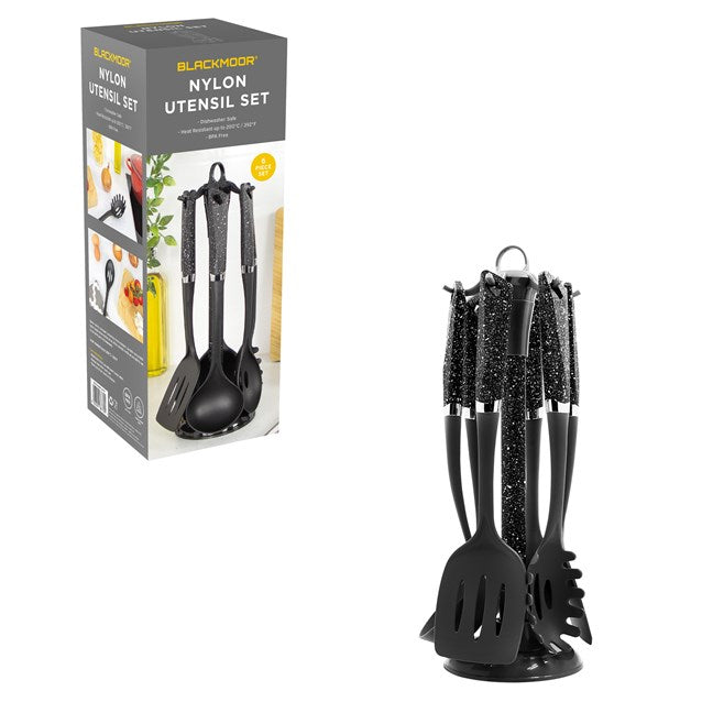 Blackmoor 6 piece Utensil Set - Black | 66779