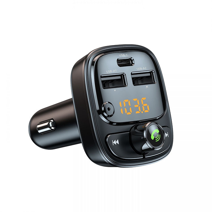 Groov-e Tune Play Car FM Transmitter with Dual USB-A & USB-C Charger | GVMA131BK