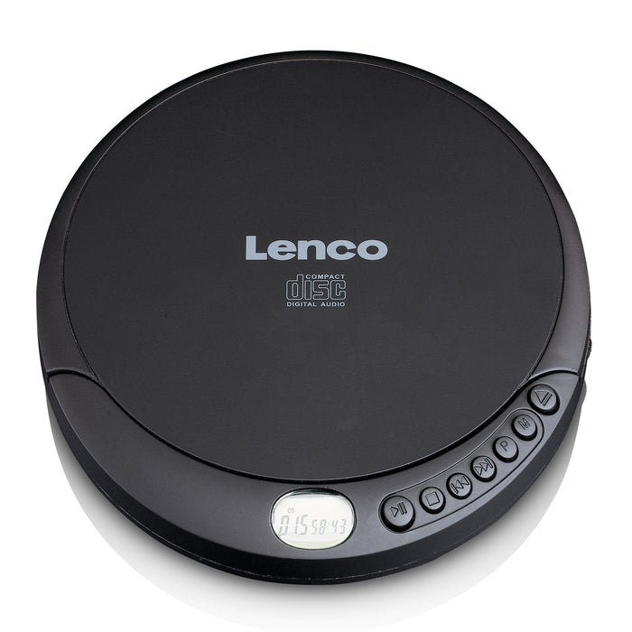 Lenco Discman Portable CD Player With Earphones and Charging Function - Black | CD-010