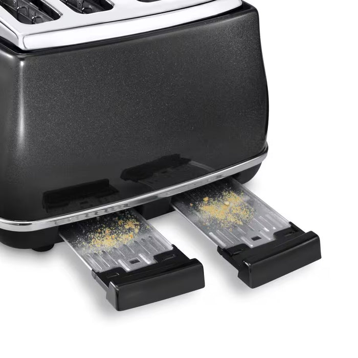 Delonghi Icona Micalite 4 slice Toaster - Black | CTOM4003.BK
