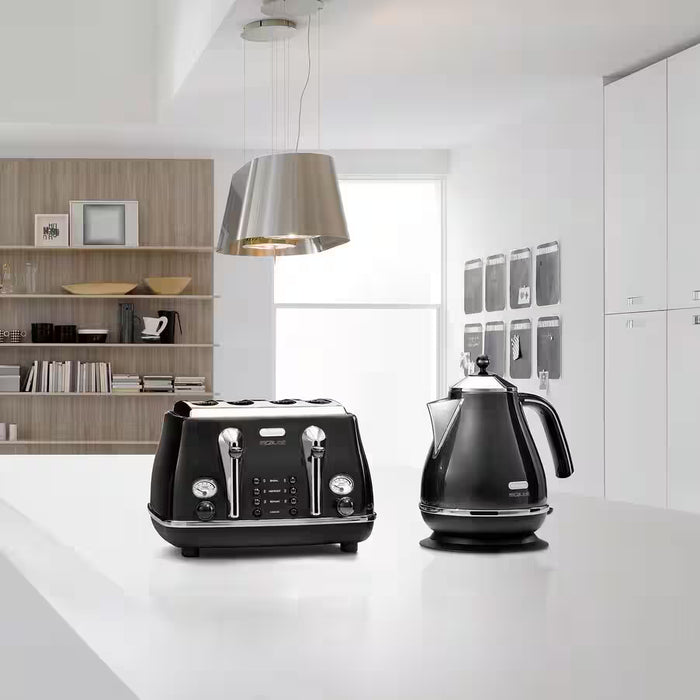 Delonghi Icona Micalite Electric Kettle - Black Metallic | KBOM3001.BK