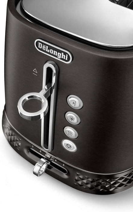 DeLonghi Diadema 2 Slice Toaster  - Black | CTV3003.BK